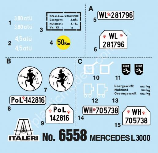1/35 Italeri 6558 Mercedes-Benz L3000 S