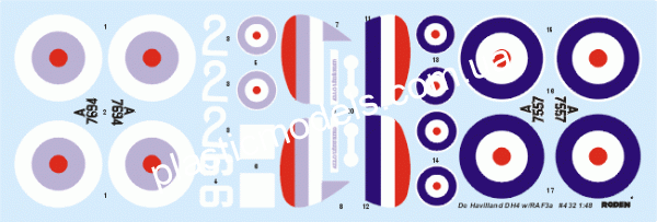 1/48 Roden 432 De Havilland D.H.4 (w/ RAF 3a)