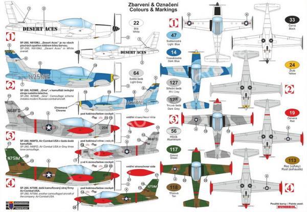 1/72 Kovozavody Prostejov 0209 SIAI SF-260 „Over USA“