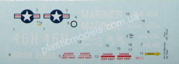 1/72 AZ model 7449 Bell AH-1G Huey Cobra Marines