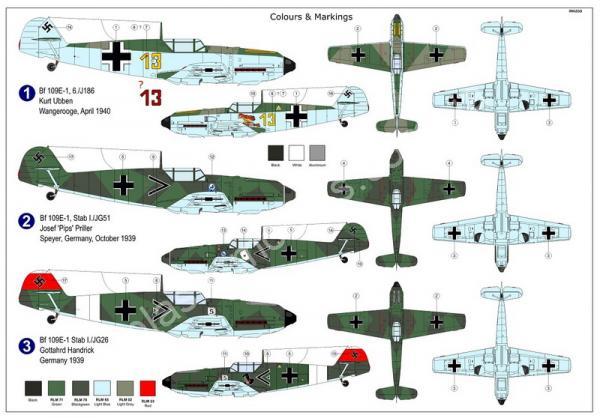 1/72 AZ model 7803 Messerschmitt Bf 109E-1 „Experten 1“