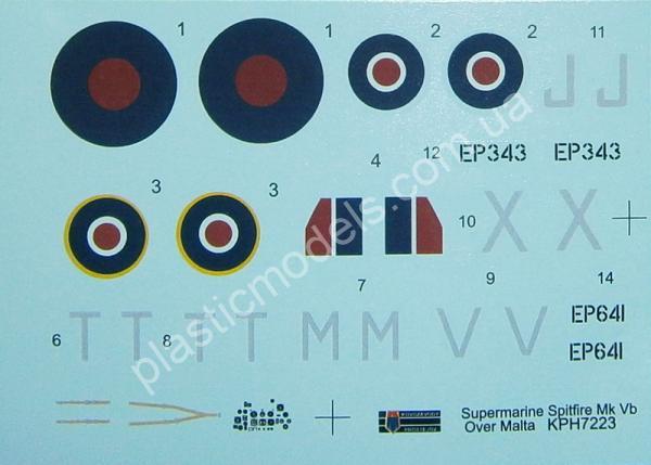 1/72 Kovozavody Prostejov 7223 Supermarine Spitfire Mk.Vb over Malta