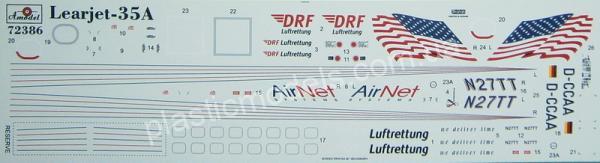 1/72 A-model 72386 Bombardier Learjet 35A