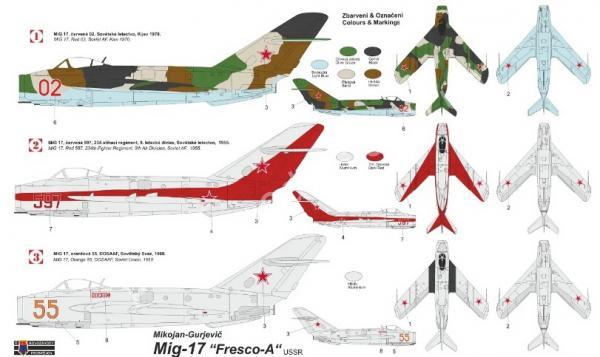 1/48 Kovozavody Prostejov 4823 MiG-17 „Fresco-A“ USSR