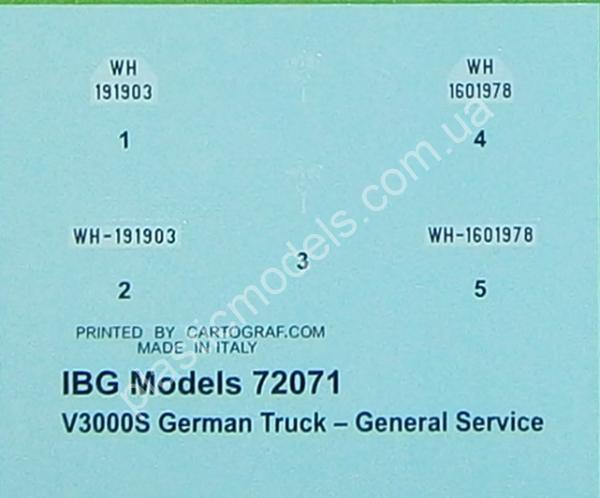 1/72 IBG 72071 V3000S German Truck - General Service