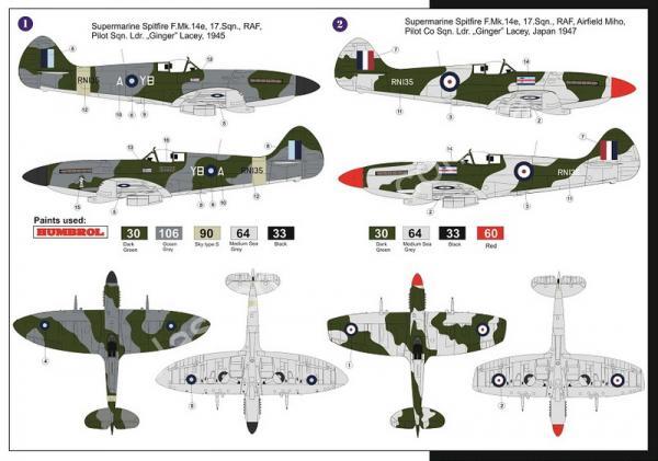 1/72 AZ model 7604 Spitfire F.Mk.14e „Lacey“