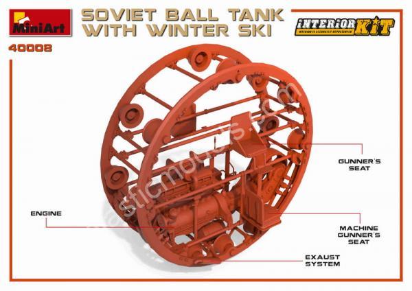1/35 MiniArt 40008 Soviet Ball Tank with Winter Ski Interior Kit