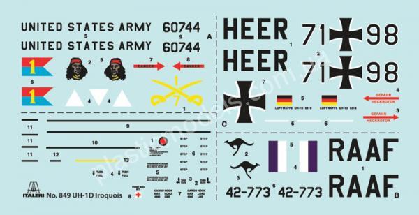 1/48 Italeri 849 Bell UH-1D Iroquois