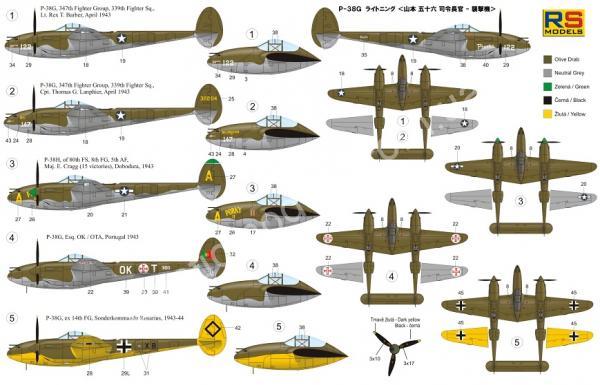 1/72 RS models 92127 P-38 G Lightning