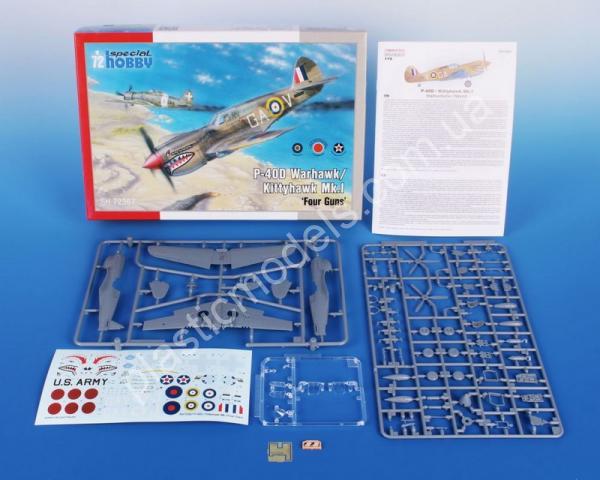 1/72 Special hobby 72367 P-40D Warhawk/Kittyhawk Mk.I ‘Four Guns’