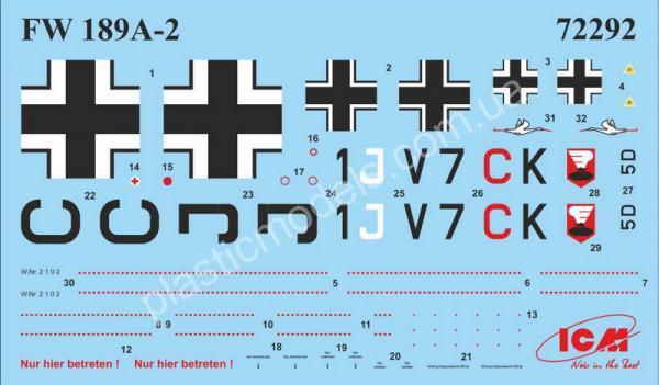 1/72 ICM 72292 FW 189A-2 German Reconnaissance Plane
