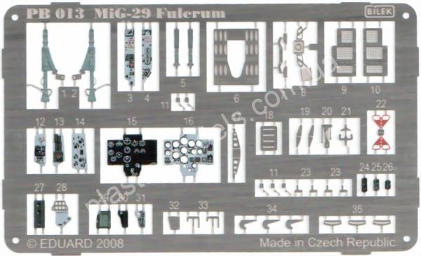1/72 Bilek Pb 013 Mig-29 Fulcrum Photo etched