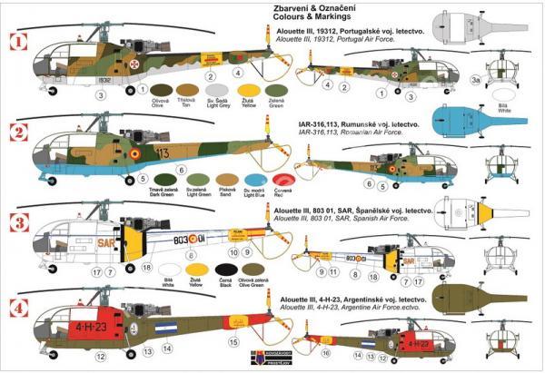 1/72 Kovozavody Prostejov 0279 Alouette III „International“