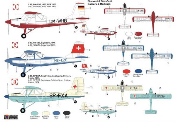 1/72 Kovozavody Prostejov 0383 Let L-60 „Brigadýr“ Export