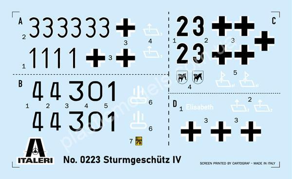 1/35 Italeri 0223 Sd. Kfz. 167 SturmGeschutz IV