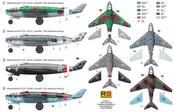 1/72 RS models 92261 Messerschmitt Me P.1107