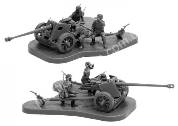 1/72 Zvezda 6257 Немецкая противотанковая пушка ПАК-40 с расчётом