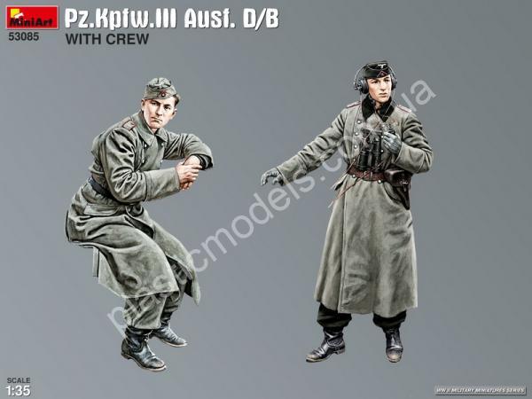 Pz.Kpfw.III Ausf. B/D with Crew (2 Figures) 1/35 MiniArt 53085