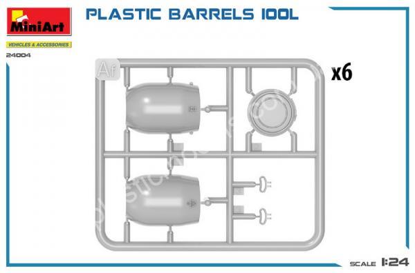 1/24 MiniArt 24004 Plastic Barrels 100L