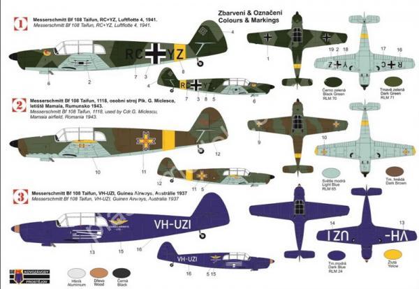 1/72 Kovozavody Prostejov 0339 Messerschitt Bf 108 Taifun