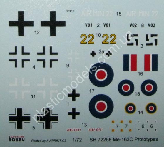 1/72 Special hobby 72258 Messerschmitt Me 163C 