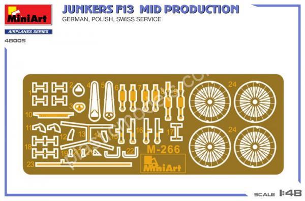 Junkers F13. Mid Prod. German, Polish, Swiss Service 1/48 MiniArt 48005