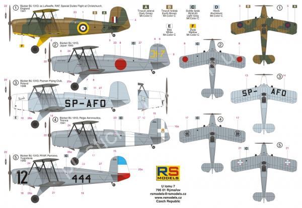 1/72 RS models 92206 Bucker Bu-131D In Foreign Service