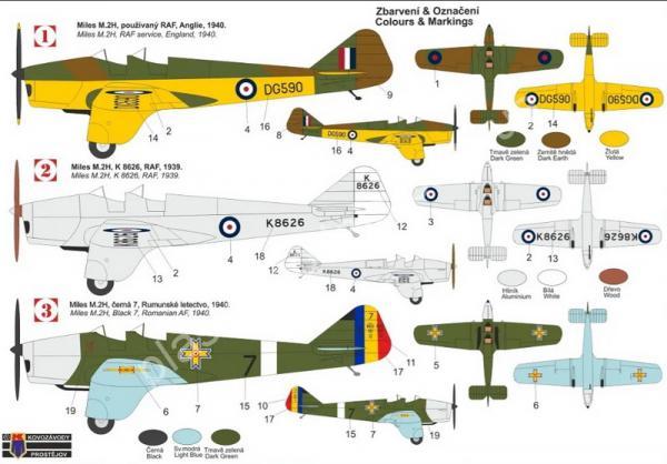 1/72 Kovozavody Prostejov 0284 Miles M.2H Hawk Major „In Military Service“