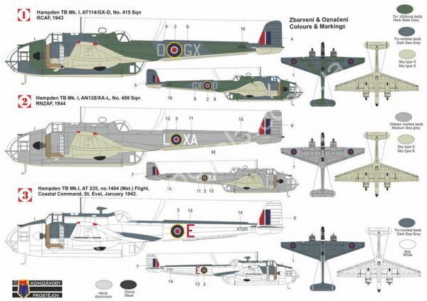 1/72 Kovozavody Prostejov 7222 Handley Page Hampden TB Mk.I