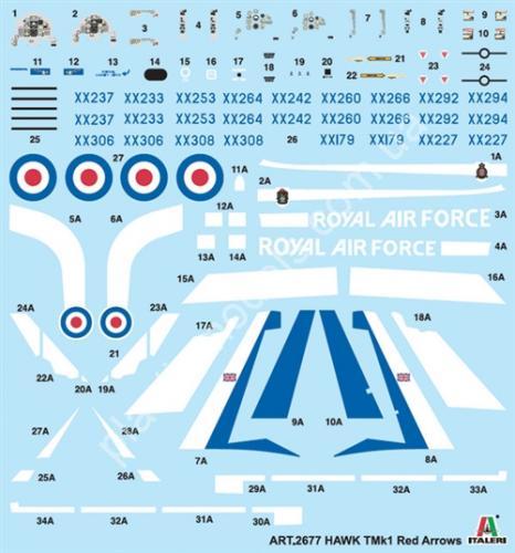 1/48 Italeri 2677 Royal Air Force Red Arrows Hawk T1A