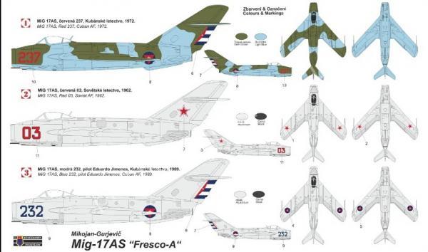 1/48 Kovozavody Prostejov 4825 MiG-17AS „Fresco-A“