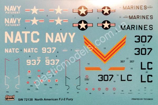 1/72 Sword 72138 North American FJ-2 Fury