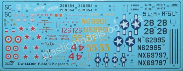 1/144 Dora Wings 14401 Bell P-63A/C Kingcobra (2 in 1)