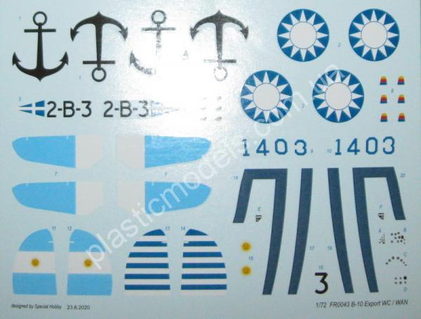 1/72 Frrom Azur 0043 B-10 Export WC/WAN