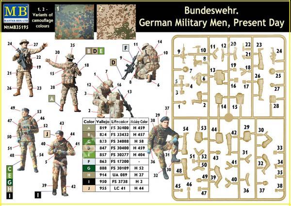 1/35 Master Box 35195 Bundeswehr. German Military Men, Present Day