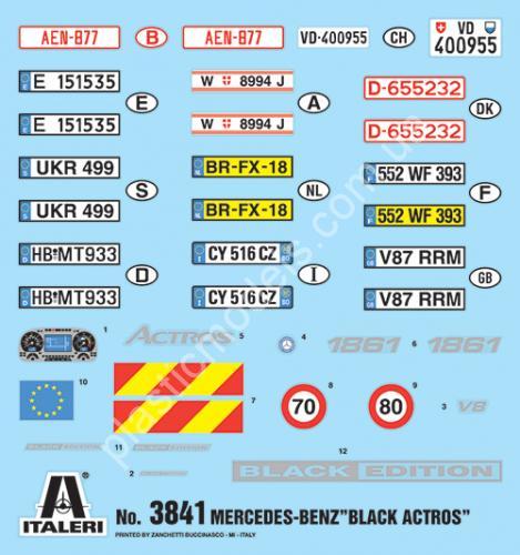 1/24 Italeri 3841 Mercedes-Benz Actros black edition