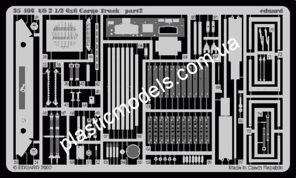 1/35 Eduard 35466 US 2 1/2 6x6 Cargo Truck for kit: TAMIYA