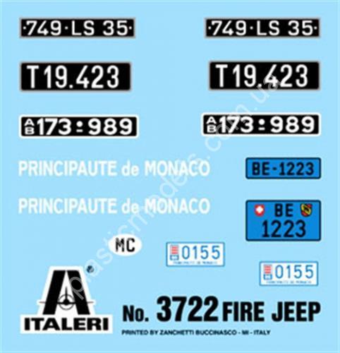 1/24 Italeri 3722 FIRE JEEP