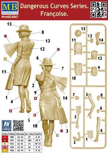 1/24 Master Box 24067 Dangerous Curves Series. Françoise