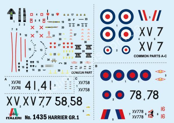 1/72 Italeri 1435 Harrier Gr.1 Transatlantic Air Race 50th Ann.