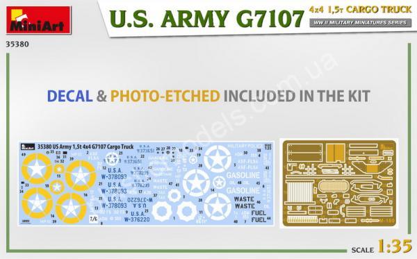 1/35 MiniArt 35380 G7107 U.S. Army Cargo Truck 4X4 1.5t