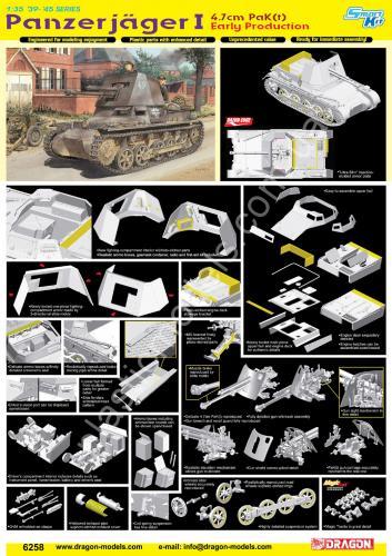 1/35 Dragon 6258 Panzerjager I 4.7cm PaK(t) Early Production