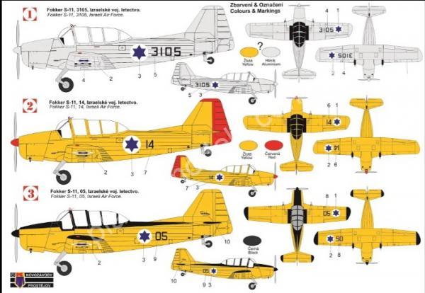 1/72 Kovozavody Prostejov 0372 Fokker S-11 „Instructor“ Israel