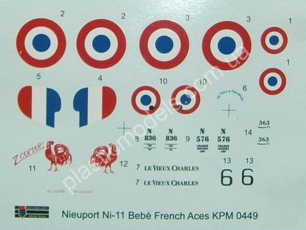 1/72 Kovozavody Prostejov 0449 Nieuport Ni-11 BéBé “French Aces”