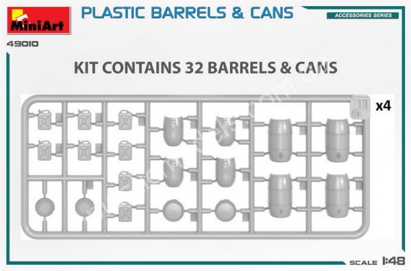 Plastic Barrels & Cans 1/48 MiniArt 49010