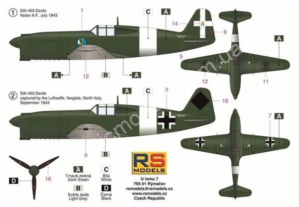 1/72 RS models 92159 Ambrosini SAI 403 Dardo