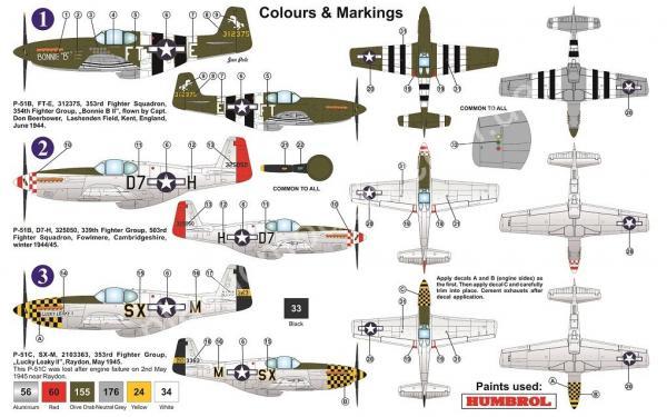 1/72 AZ model 7588 P-51B Mustang Dorsal Fin USSAF