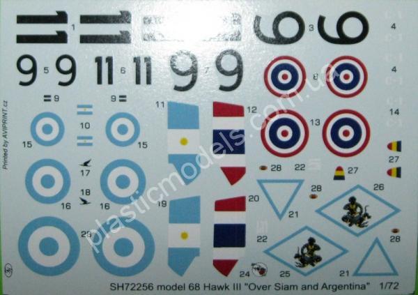 1/72 Special hobby 72256 Model 68 Hawk III 'Over Siam and Argentina'