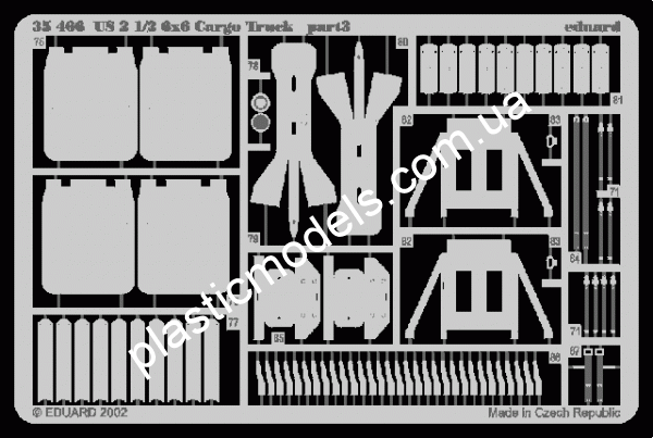 1/35 Eduard 35466 US 2 1/2 6x6 Cargo Truck for kit: TAMIYA
