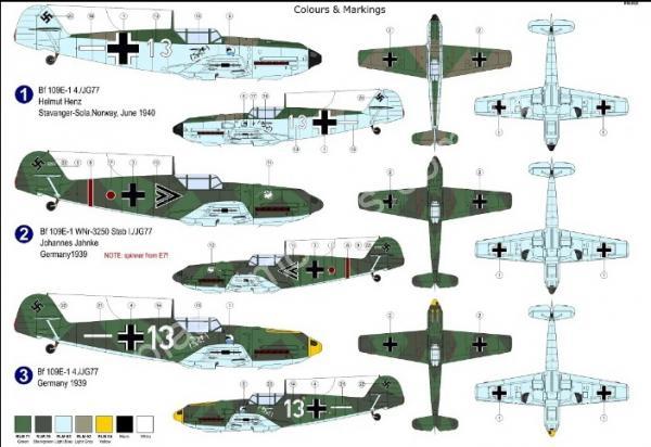 1/72 AZ model 7805 Messerschmitt Bf 109E-1 „JG.77“
